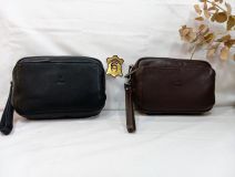 71521 BOLSO DE MANO PIEL NEGRO/MARRÓN J.L.PIEL