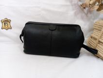 71523 BOLSO NECESER PIEL NEGRO/MARRÓN  J.L. PIEL