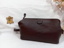 71523 BOLSO NECESER PIEL NEGRO/MARRÓN  J.L. PIEL