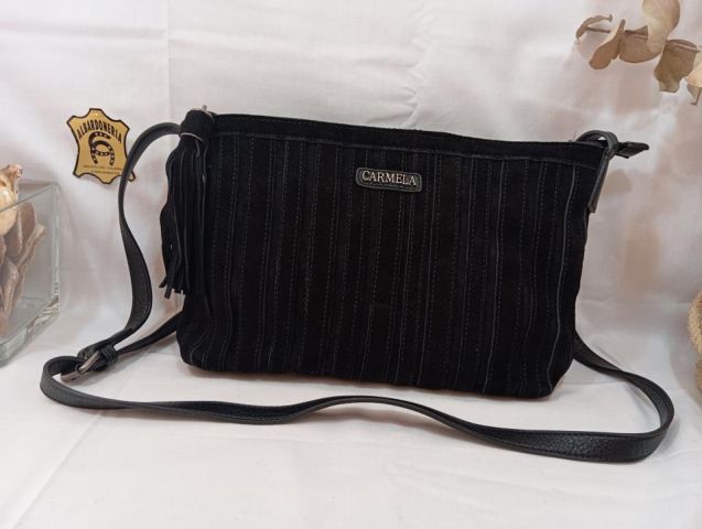 186009 BOLSO SERRAJE COMBINADO NEGRO CARMELA