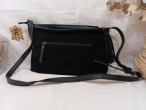 186009 BOLSO SERRAJE COMBINADO NEGRO CARMELA