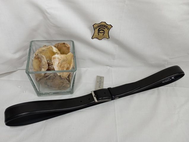 11235 CINTURON PIEL VAQUETA NEGRO POSSUM