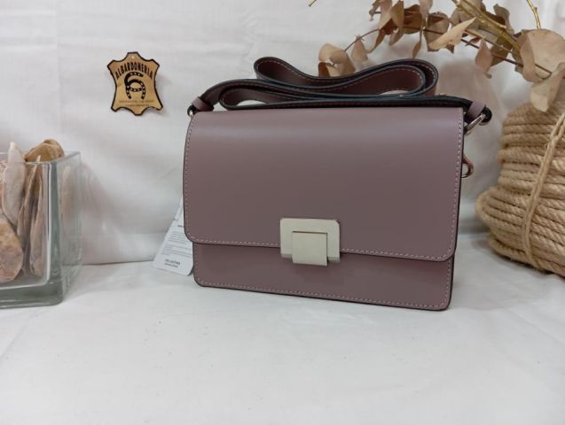 17-1010 BOLSO PIEL RUGA ROSA 22X15X7