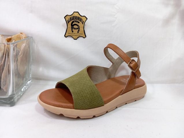 102802 SANDALIA GANDIA D9464-CATI CALF+T KAKI +CUE