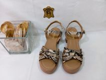 15259 SANDALIAS PYTON BEIGE WEEKEND