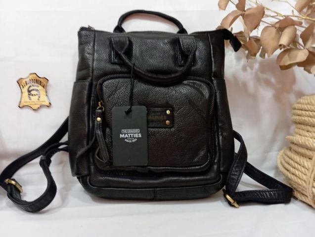 2080120 BOLSO MOCHILA PIEL NEGRO MATIAS
