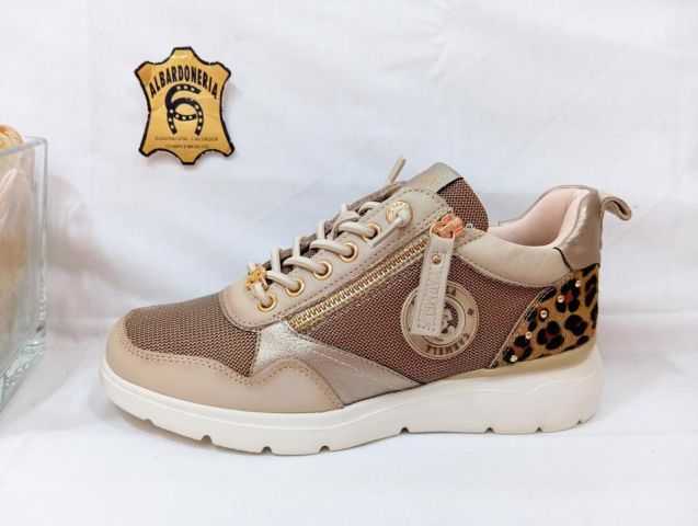 16251301-S8A3 ZAPATO DEPORTIVO PIEL BEIGE CARMELA