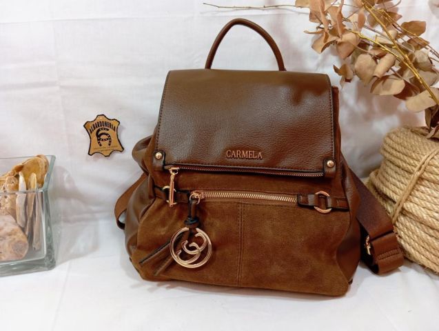 18617601-NON BOLSO MOCHILA SERRAJE CAMEL CARMELA