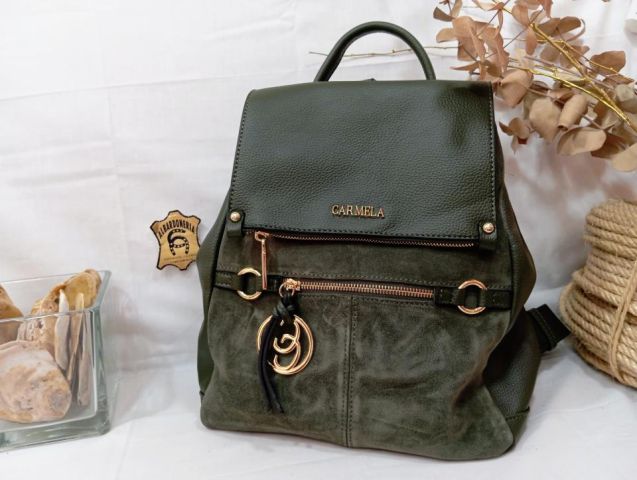 18617604-NON BOLSO MOCHILA SERRAJE KAKI CARMELA