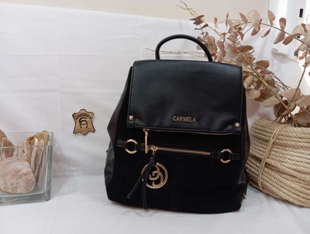 18617603-NON BOLSO MOCHILA SERRAJE NEGRO CARMELA