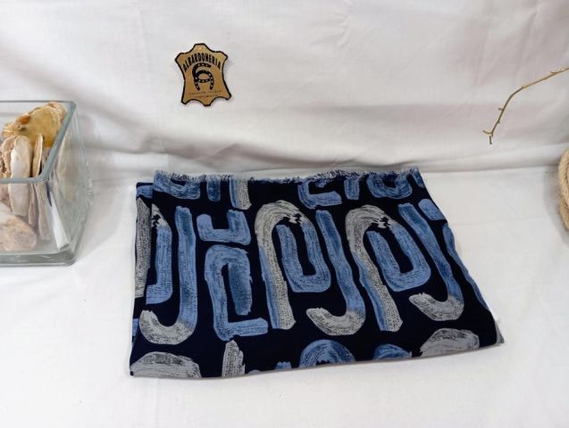 41000879 FULAR CAMINITO PELLILLOS 100% AZUL