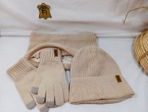 44000040 SET 3P GORRO-BRAGA-GUANTE LISO 100%A