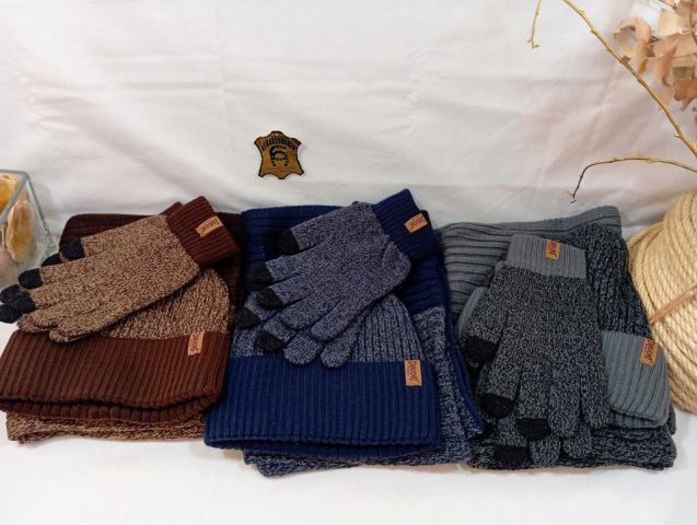 44000048 SET 3P GORRO-BUFANDA-GUANTE BICOLOR 100%A