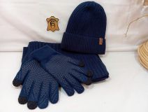 44000049 SET 3P GORRO-BUF-GUAN LISO ENGOMADO 100%A