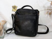 72014 BOLSO COLGAR PIEL NEGRO/MARRÓN/CUE J.L. PIEL