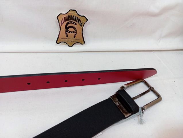 11452 CINTURON PIEL NEGRO CANTOS RODADOS POSSUM