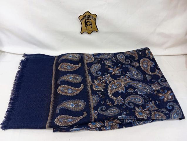 B-999-1 BUFANDA AZUL BOCCOLA