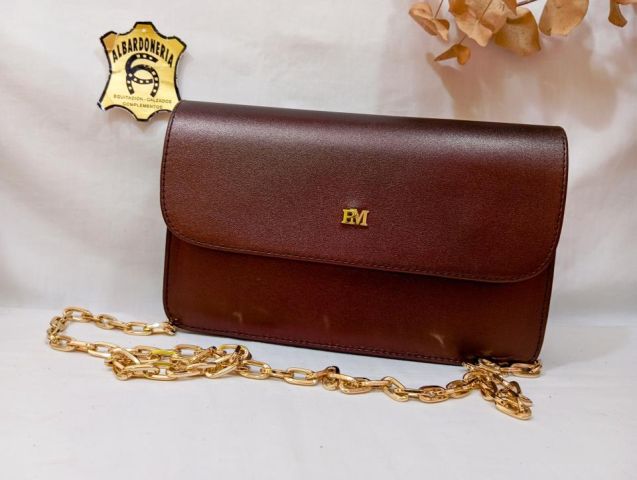 B608 BOLSO NAPA METAL MARRÓN PEDRO MIRALLES