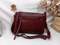 62-MM61009 BOLSO ANTONI PIEL NEGRO/BURDEOS