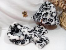 41000065 SET 2P GORRO-CUELLO PELO ANIMALPRINT